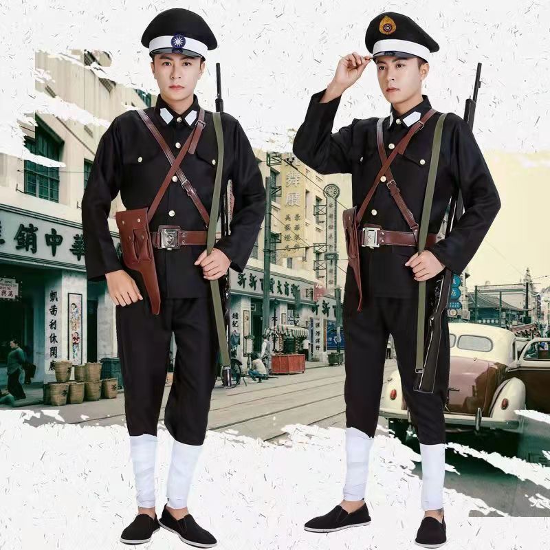 christmas 北洋军阀服装二狗子巡警特务演出服民国警察伪军保安服