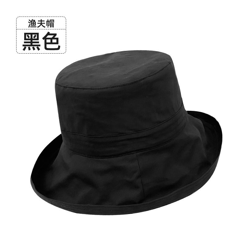 Spring Summer Japanese All-Matching Sun-Proof and Breathable Bucket Hat Solid Color Simple Sun Hat Outdoor Sports Women's Hat Wholesale