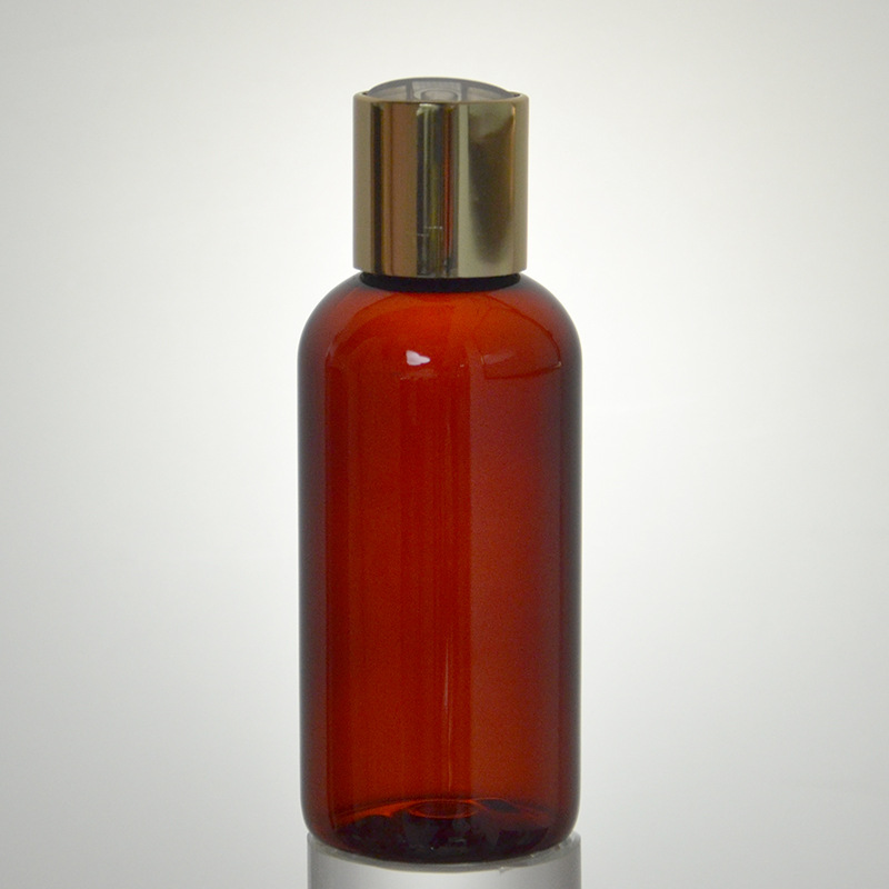 120毫升琥珀色塑料瓶化妆品厂家定制精油圆肩圆瓶红茶色