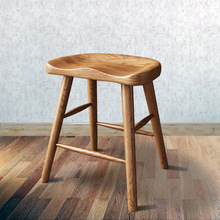 白蜡木家用餐凳北欧简约实木矮吧椅酒吧椅梳妆凳换鞋凳书桌椅板凳