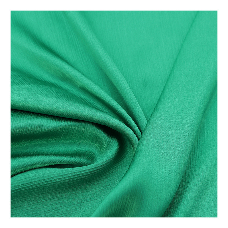 In Stock Polyester and Ammonia Silk-like Elastic Satin Chiffon Silk Wrinkle Fabric Skirt Hanfu Shirt Pajamas Fabric