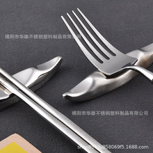 家用不锈钢银色筷托筷枕金色酒店用品家用中式西式刀叉架子批发