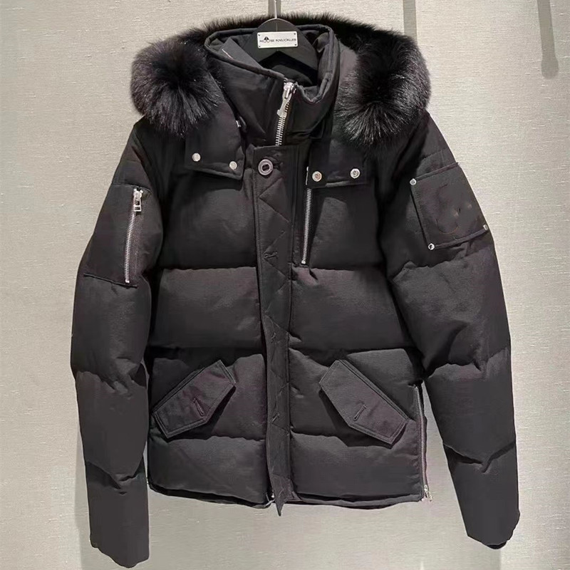 莆田版加拿大高端剪刀06男款时尚保暖羽绒服毛领黑白两种可选