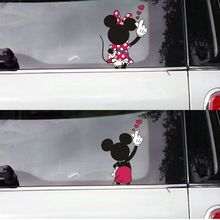 卡通米老鼠车贴个性可爱卡通米奇米妮车窗车尾贴创意汽车贴纸防水