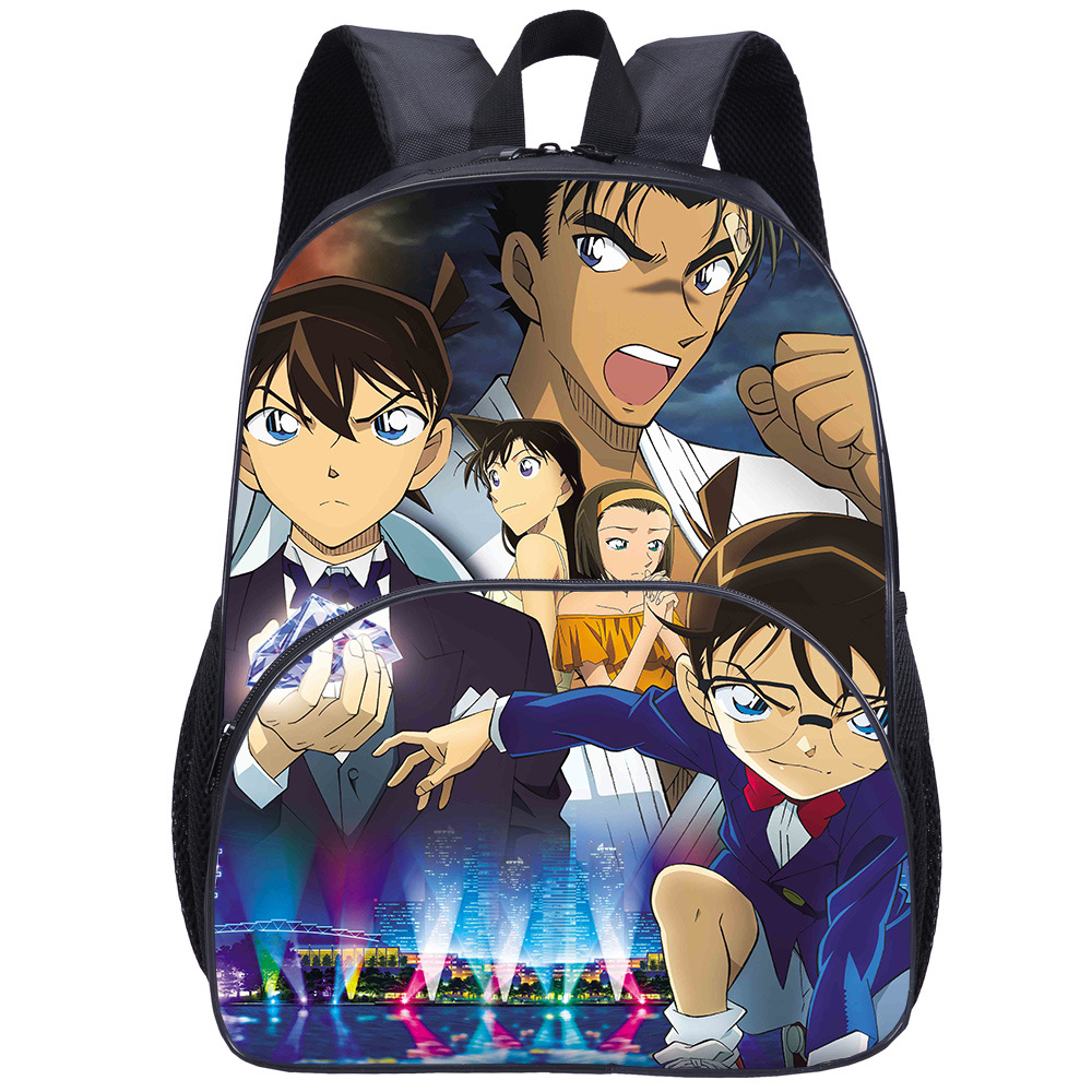 名侦探柯南小学生书包 定logo数码印花儿童减负护脊背包一件代发