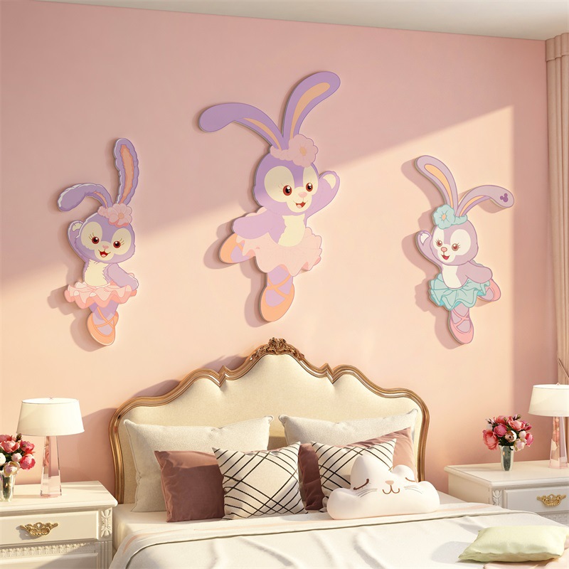 星黛露公主床头装饰用品儿童房间布置女孩宝婴儿背景卧室墙面贴纸