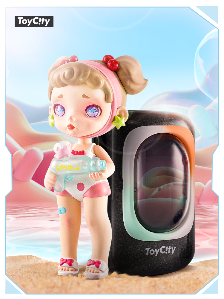 正版laura泳池太空舱盲盒潮玩盲盒女孩公仔新品手办礼物摆件批发