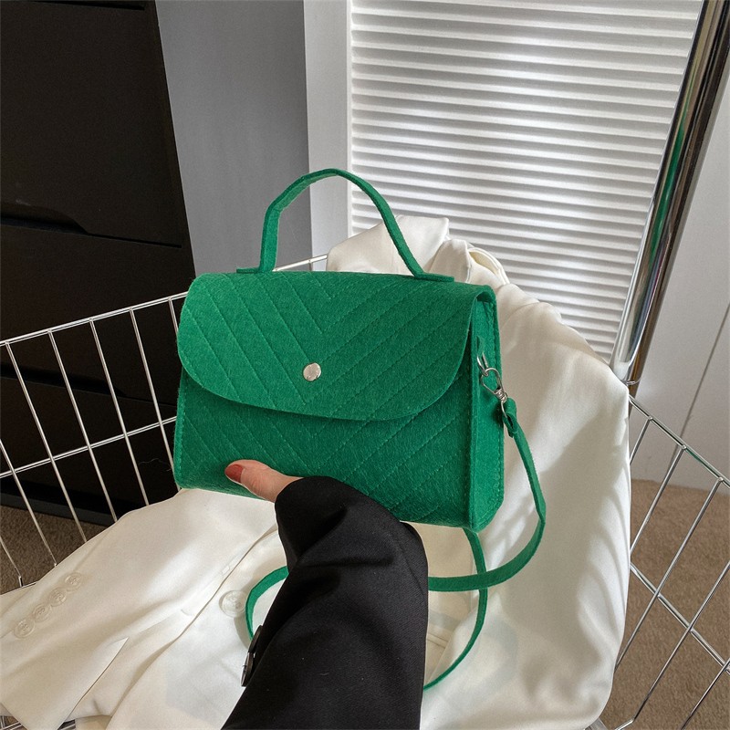 Diamond Plaid Solid Color Pu Women's Bag 2023 New Fashion Simple Crossbody Small Square Bag Commuter's All-Matching Shoulder Underarm Bag