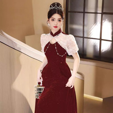 新中式敬酒服新娘结婚高级感订婚宴礼服裙女红色婚服2024新款夏季