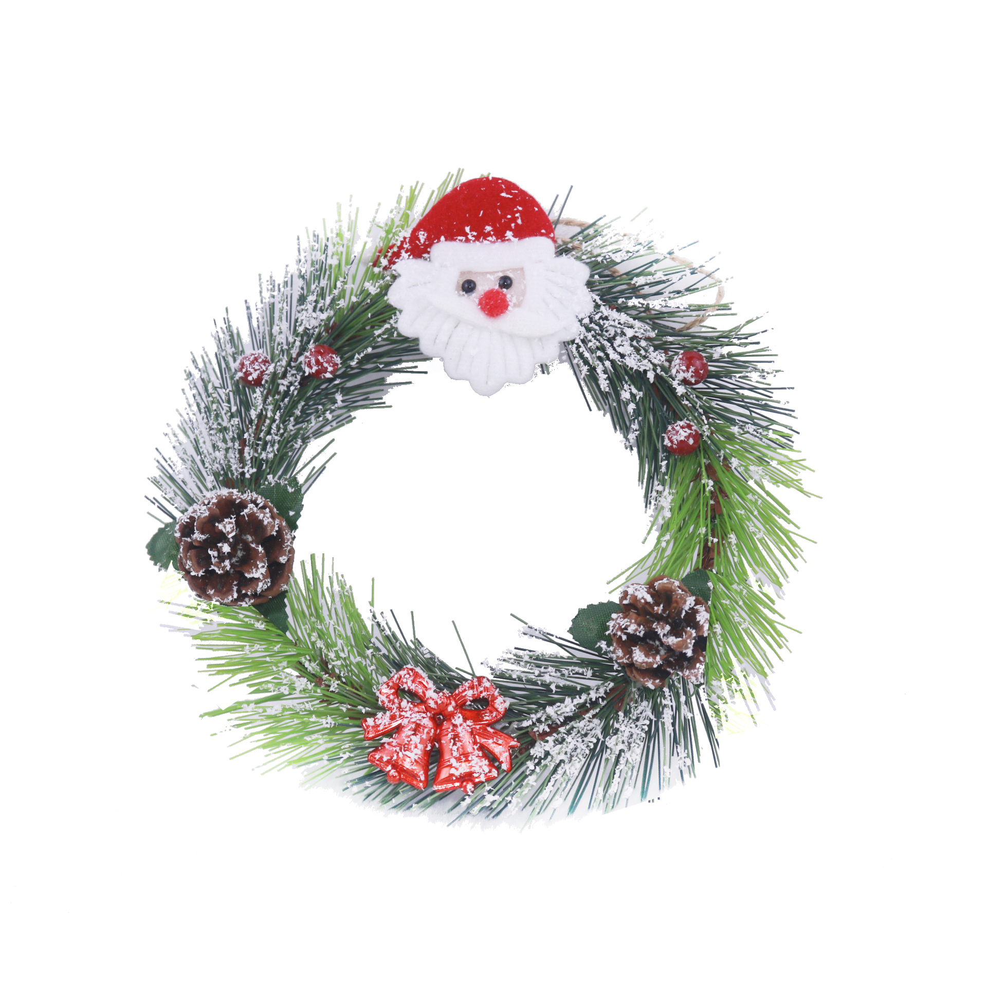 Christmas Garland Pendant 15/20/25cm Christmas Decorations Door Hanging Pendant Pvc Vine Ring Hotel Mall Layout