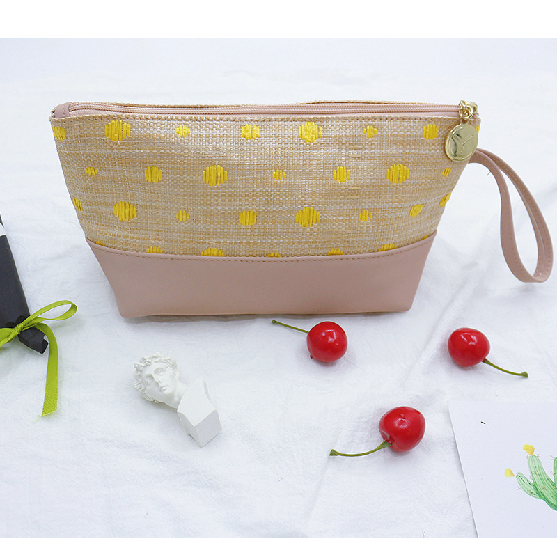 New Fashion Travel Portable Cosmetic Bag Storage Bag Lazy Lady Cosmetic Bag Flower Zipper Handbag Customization