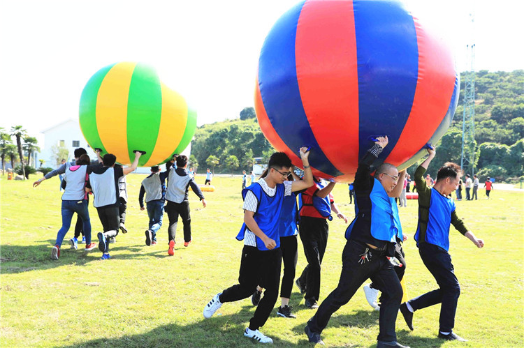 趣味运动会运转乾坤球充气大球拓展游戏训练道具托举扭转鸿运彩球
