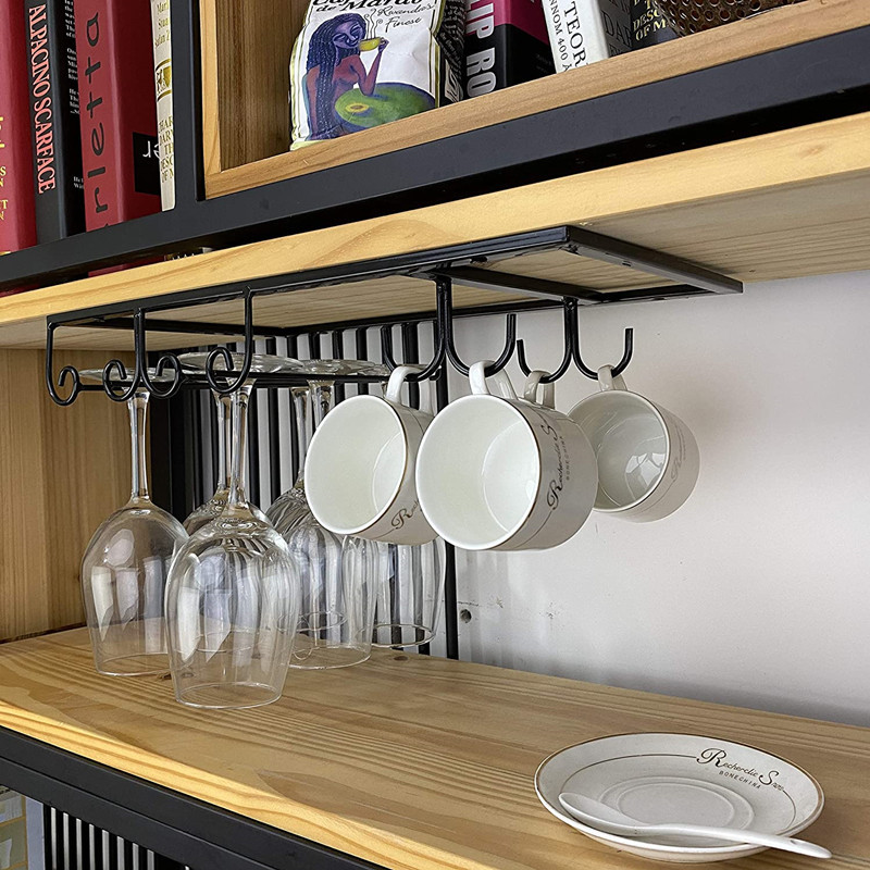 红酒杯架马克杯架悬挂酒柜倒挂咖啡杯架子橱柜酒架摆件创意杯架