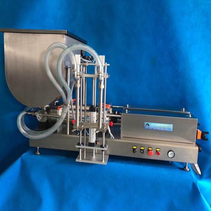 纯气动食品酱料罐装机半自动膏体灌装机立式乳膏定量分装机械广州