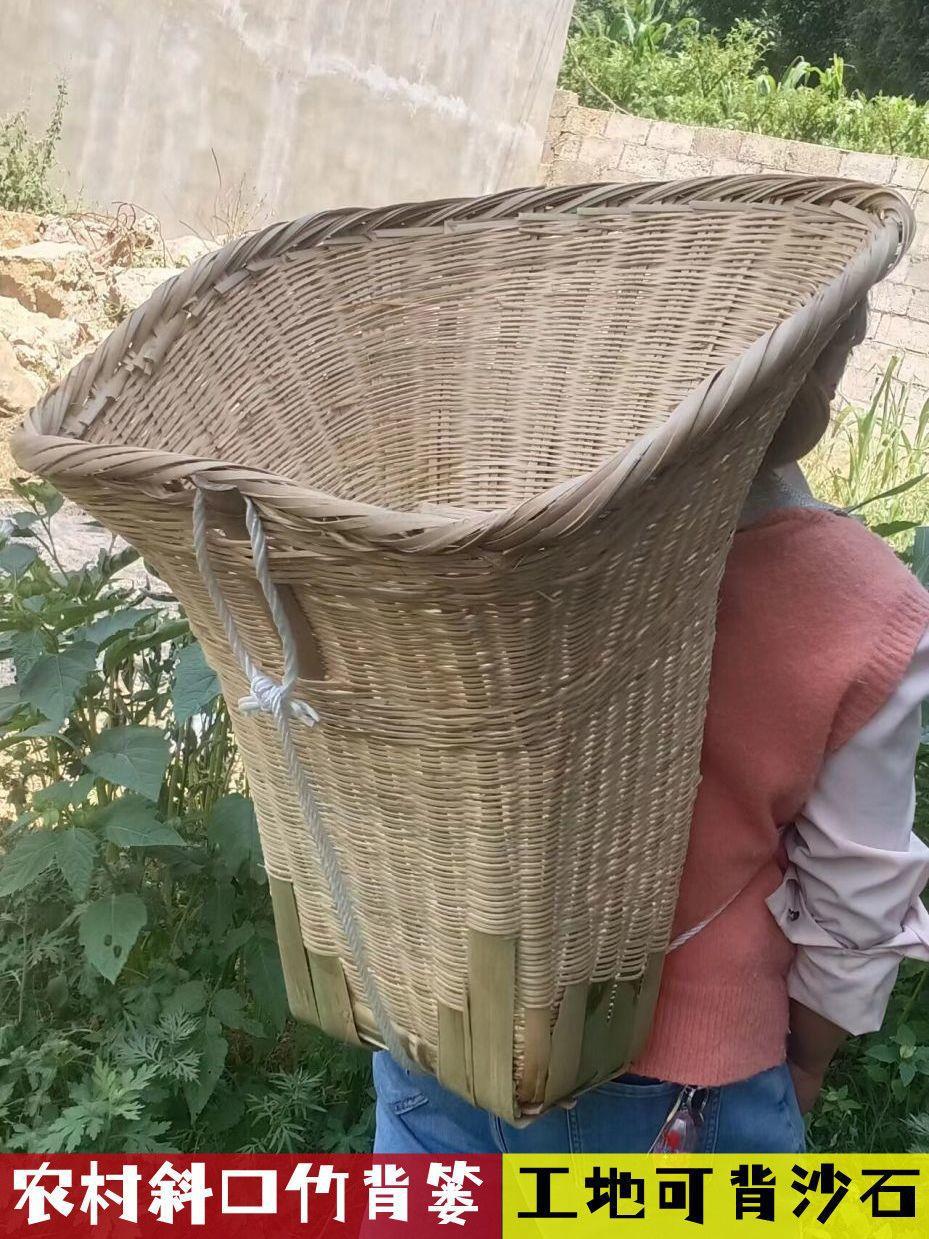 yunguichuan back baskets vintage bamboo woven props rural backpack construction site back basket bamboo woven multifunctional