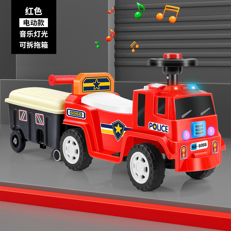 Children's Electric Car Car with Bucket Small Train Double Can Sit Four-Wheel Toy Car 2 to 4 Years Old Thomas Scooter