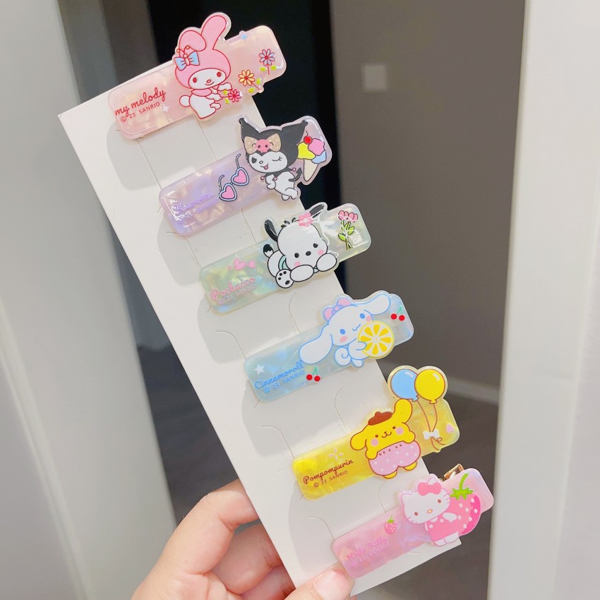 South Korean Soft Sister Headdress Anti-Acetic Acid Cinnamoroll Babycinnamoroll Duckbill Clip Cute Hollow Barrettes Trending Girl Student Bang Side Clip