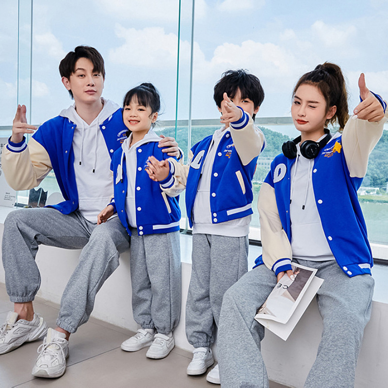 幼儿园老师园服单件外套班服运动服套装教师工作服亲子装四口全家