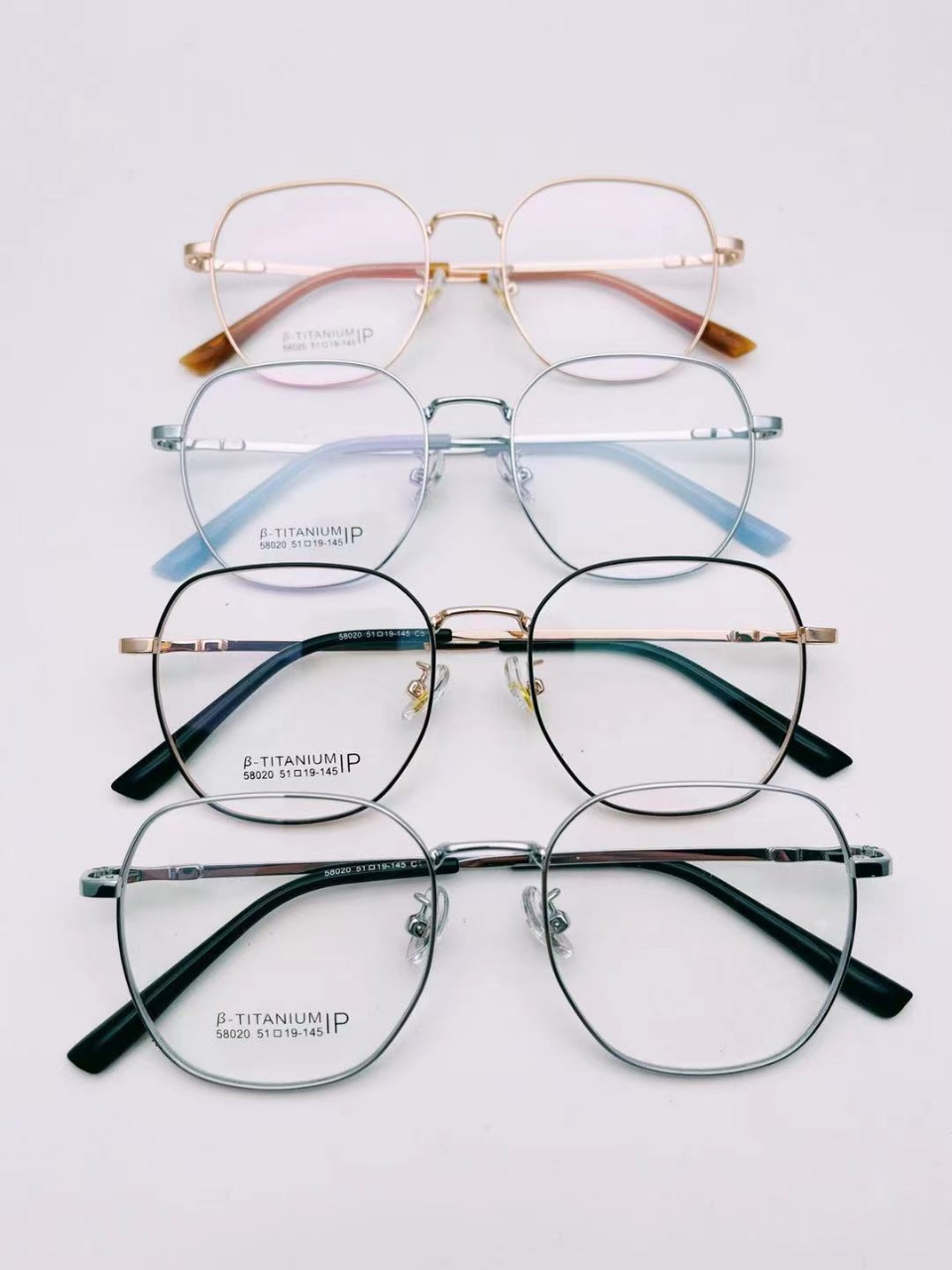 宽边记忆金属光学复古半钛暴龙近视眼镜框架多边型纯钛
