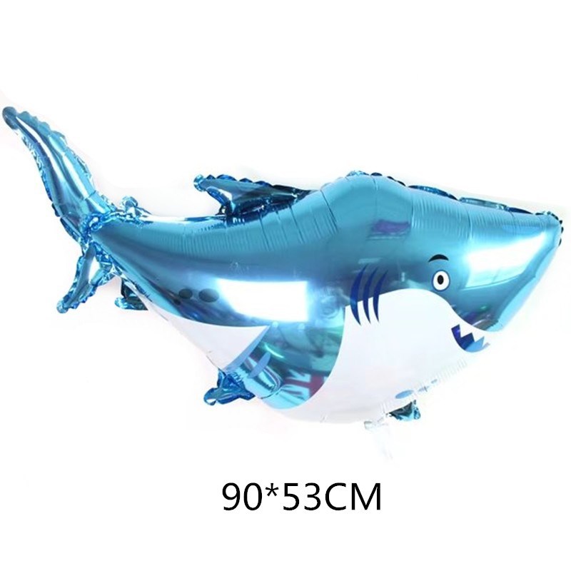 Large Marine Animal Balloon Aluminum Film Octopus Inflatable Toy Great White Shark Seaside Party Decoration Helium