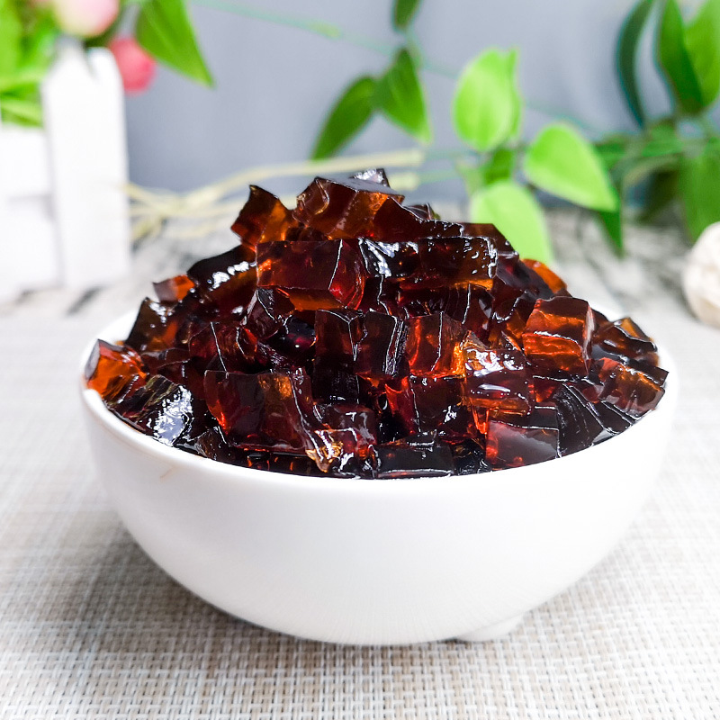 广村黑糖水晶2.1l 魔芋饮料水晶果肉颗粒 蒟蒻果冻贡茶饮品甜品料