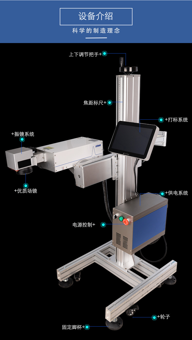 pvc管线生产日期激光打标机 二氧化碳光纤紫外序列号打码机