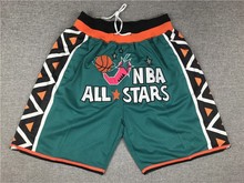 NBA球裤乔丹篮球裤 96全明星绿色口袋版新款潮宽松男士沙滩裤夏季