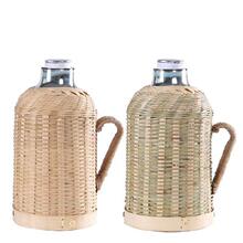 厂家直销纯手工竹编藤编热水瓶老式古怀旧竹工用复古暖壶保温瓶。