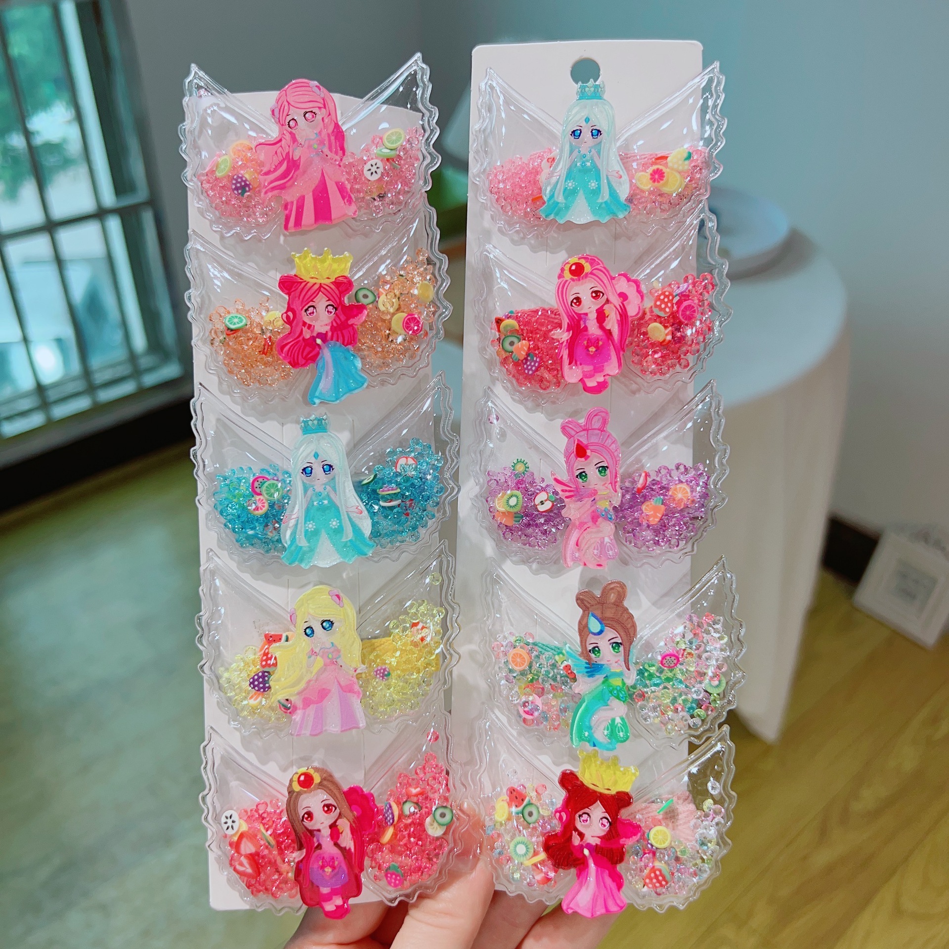 叶罗丽流沙翅膀发夹儿童发饰公主可爱发卡压夹宝宝刘海碎发侧边夹