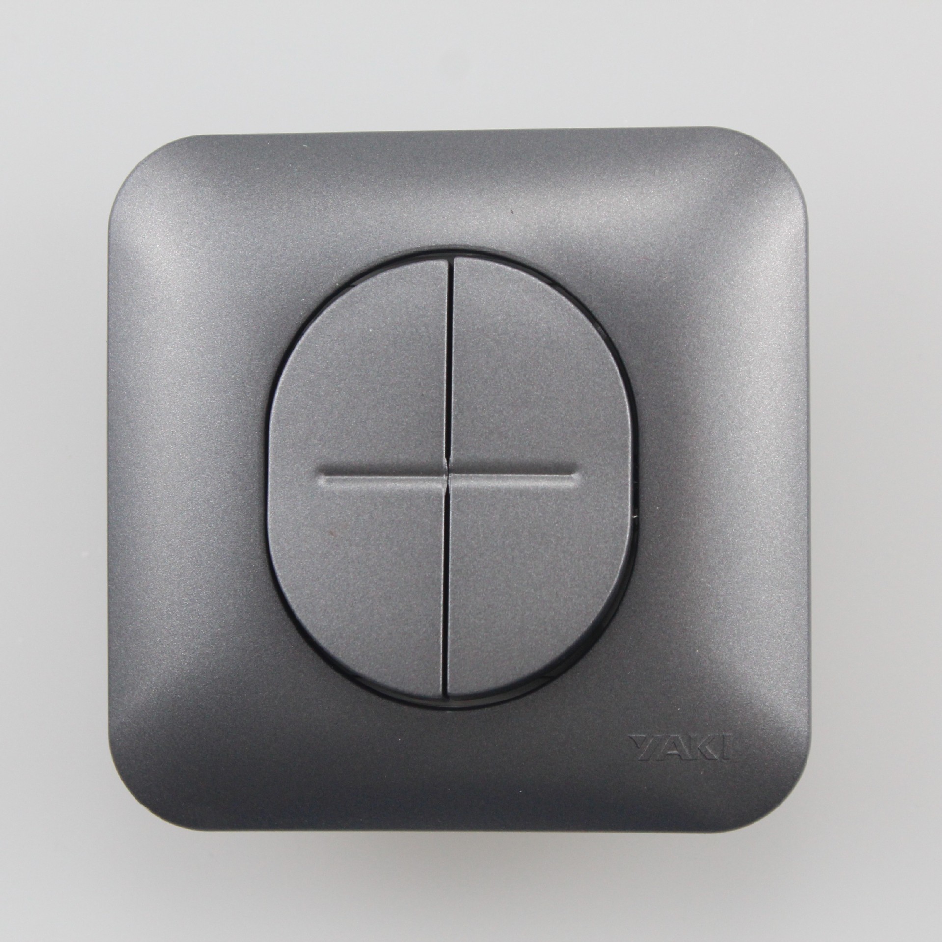 yaki厂家供应黑灰色哑光外贸墙壁开关双开双控86型墙壁开关面板