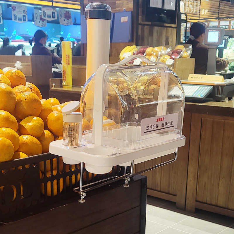 超市水果熟食面包蛋糕 胖东来专用试吃盒 免费品尝试吃台试吃盘架