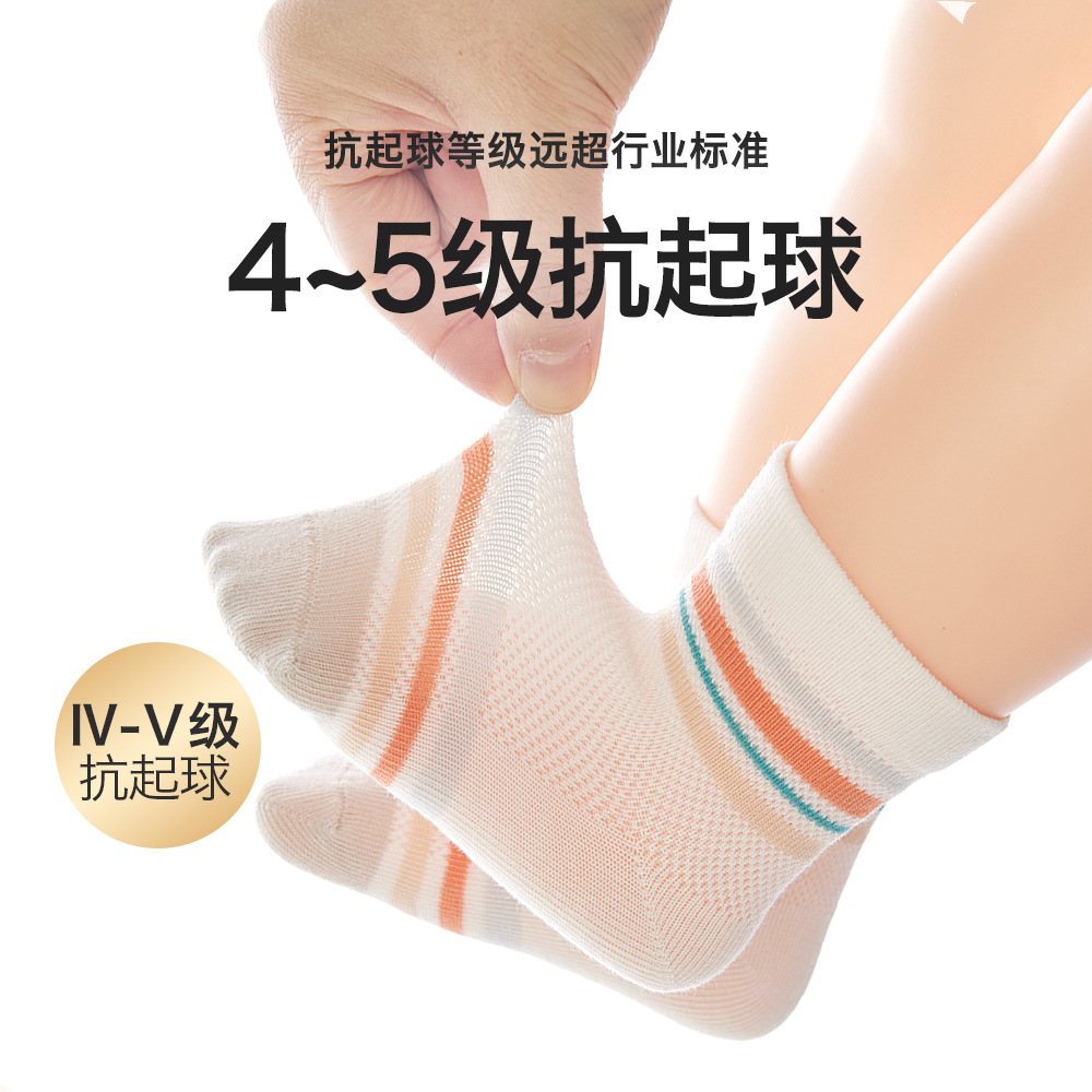 Baby & Kids Short Mesh Socks, 2023 Spring/Summer, Cotton - Cute Patterns