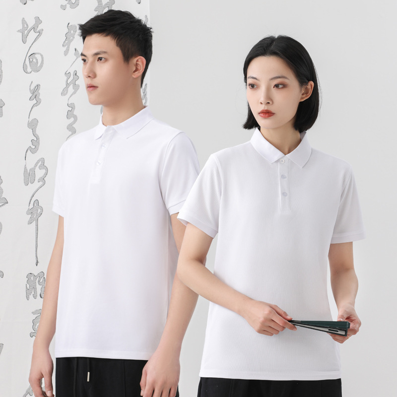 polo衫男士短袖工作服团队翻领t恤工衣纯色工装夏季刺绣印字logo