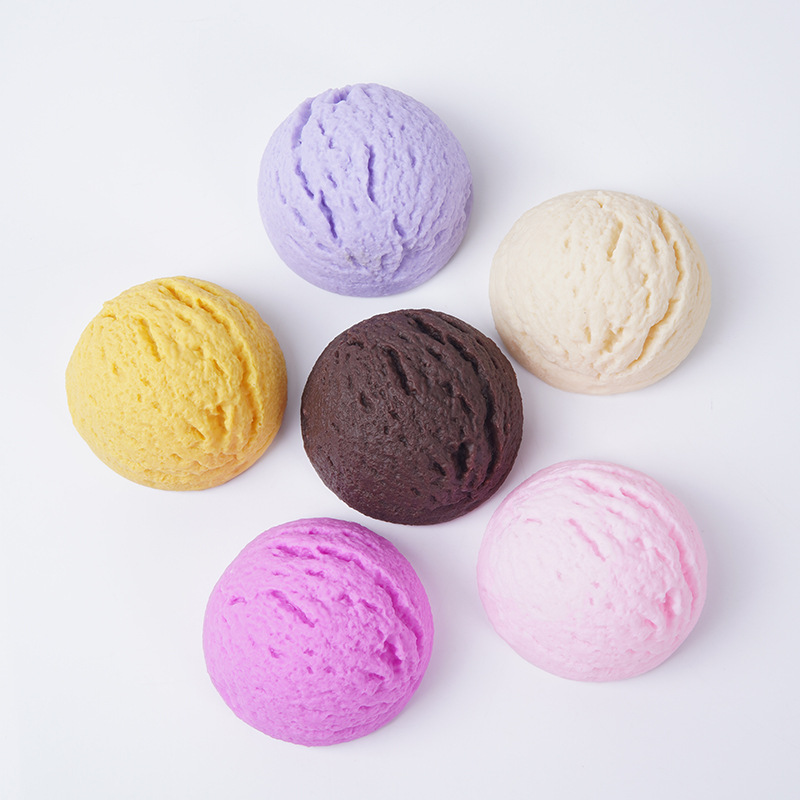 5cm大号仿真冰淇淋球模型仿真哈根达斯雪糕球diy仿真甜筒配件