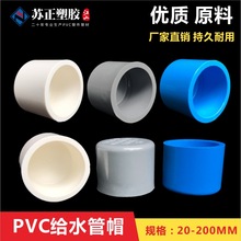 PVC给水管帽塑料堵头20/50/110加厚保护盖 管堵 闷头外堵厂家直销