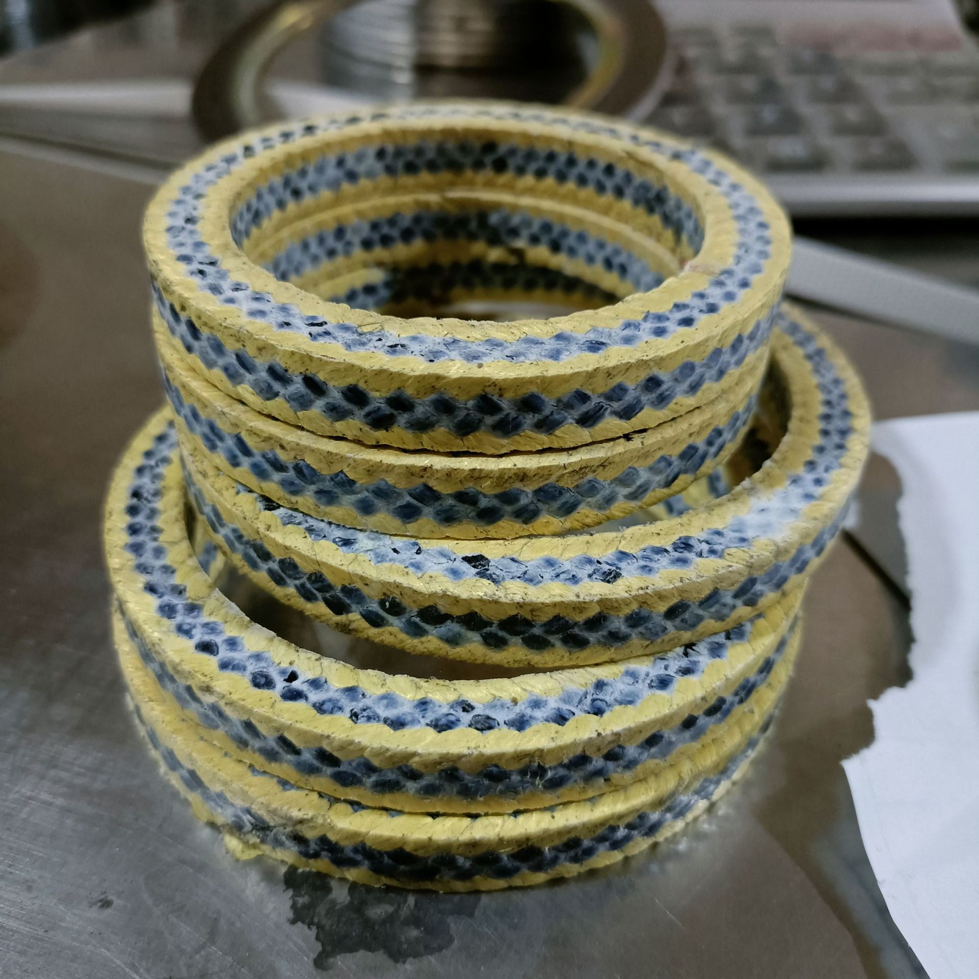 热磨机用芳纶碳素混编盘根环 碳素盘根环 石墨盘根环 苎麻盘根环