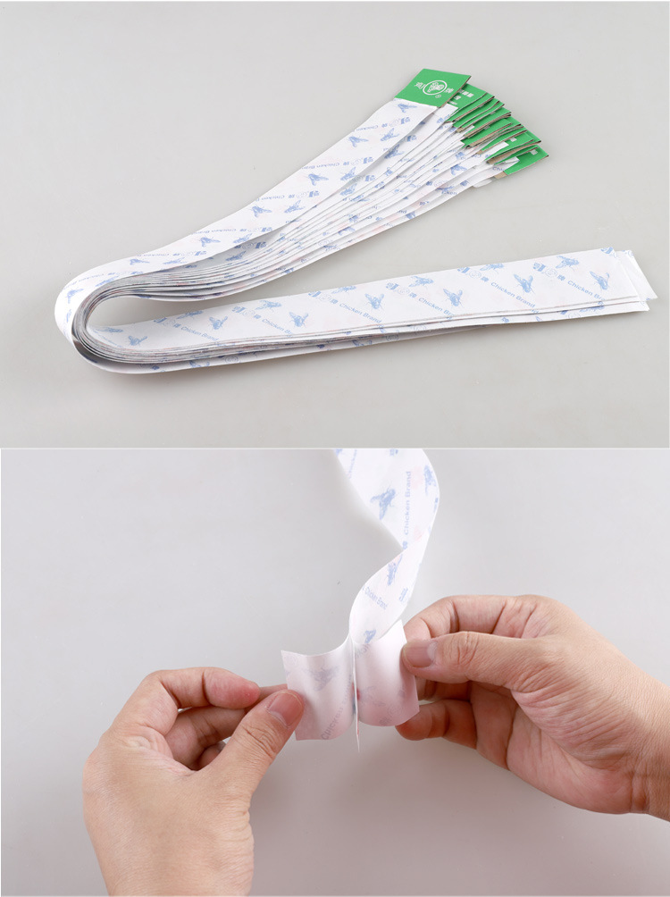 粘蝇纸彩带鸡牌65厘米悬挂式沾蝇条板蚊虫苍蝇纸粘性强自带引诱剂