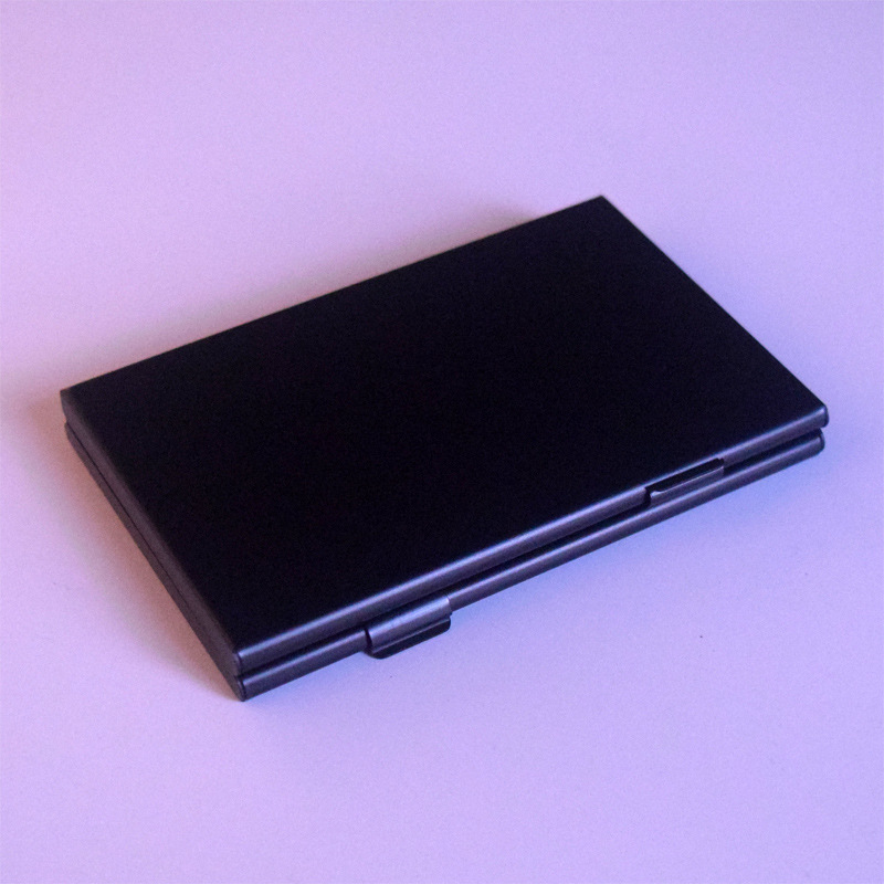 双层商务大容量男士名片r盒铝合金轻便携带女名片夹免费刻字名片