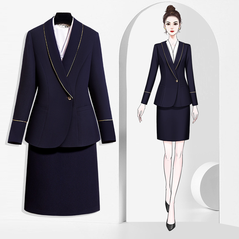 职业西装套装女春秋韩版时尚ol气质高级感西服外套空姐工作服正装