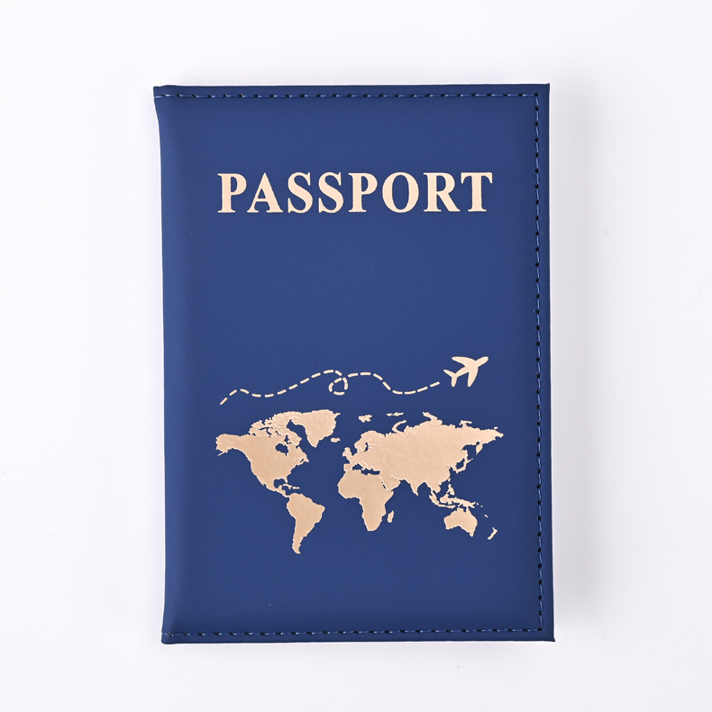 Plain Skin Pu Passport Cover New Passport Protective Cover Passport Clip Ticket Holder Passport Storage Book