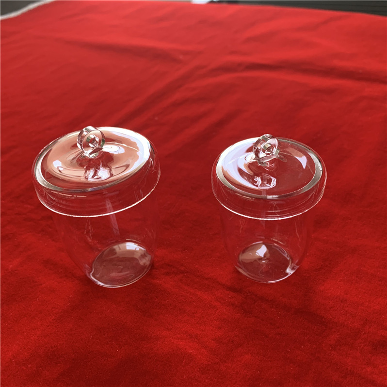 可定制 高纯度 耐高温 平底高型透明石英玻璃坩埚 生产厂家