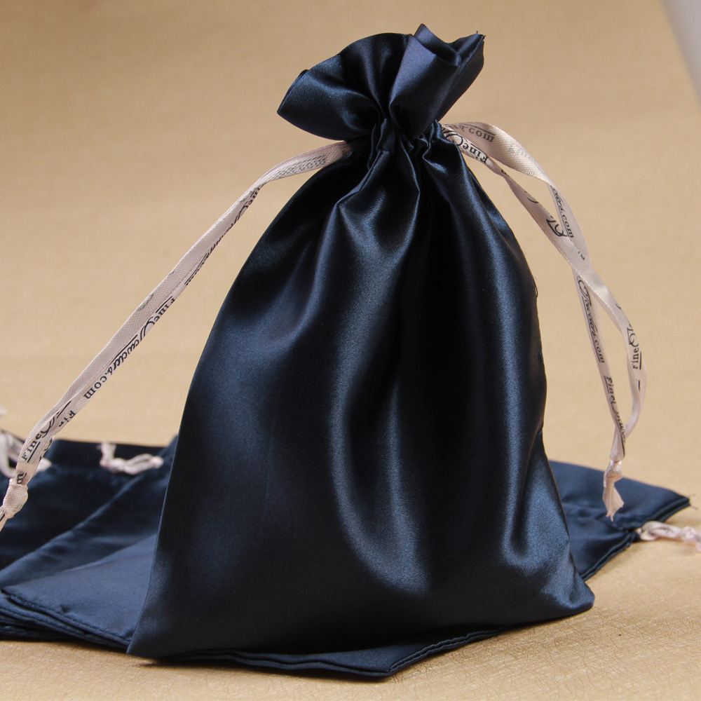 专业生产色丁布束口袋 礼品包装袋 可印logo 首饰饰品抽绳袋