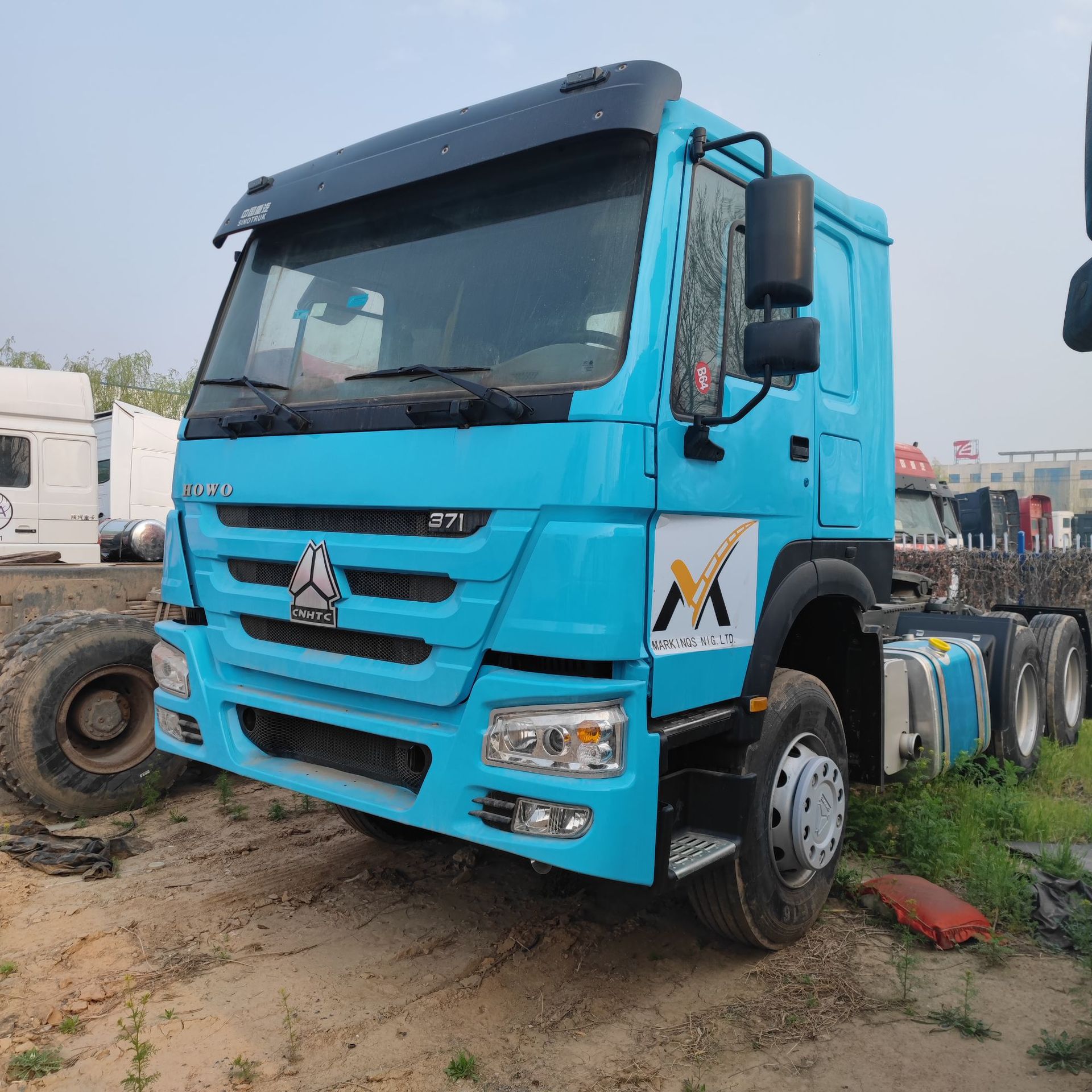 出口豪沃二手双驱半挂牵引车 420马力 全挂车拖车头 重型大马力