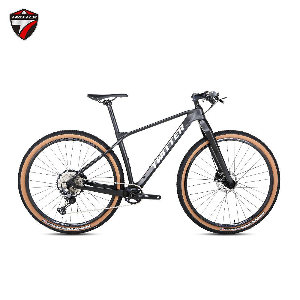 twitter骓特m6碳纤维山地车自行车m6100-12变速越野竞速自行车