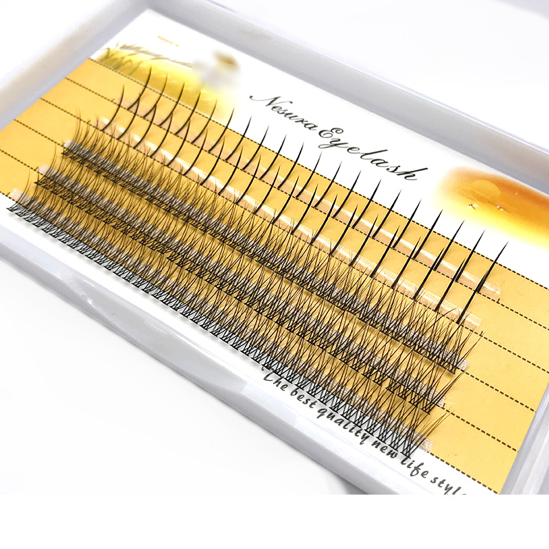 Self-Grafting 5 Rows of Fairy + Fishtail Eyelashes False Eyelashes Source Factory in Stock Wholesale Internet Celebrity Segment Soft