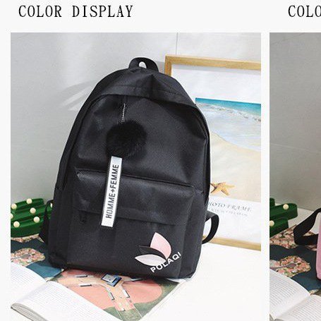 Large Capacity Travel Backpack Student Schoolbag Female Bag Leaves 2021 New Street Trendy Korean Style Canvas Backpack