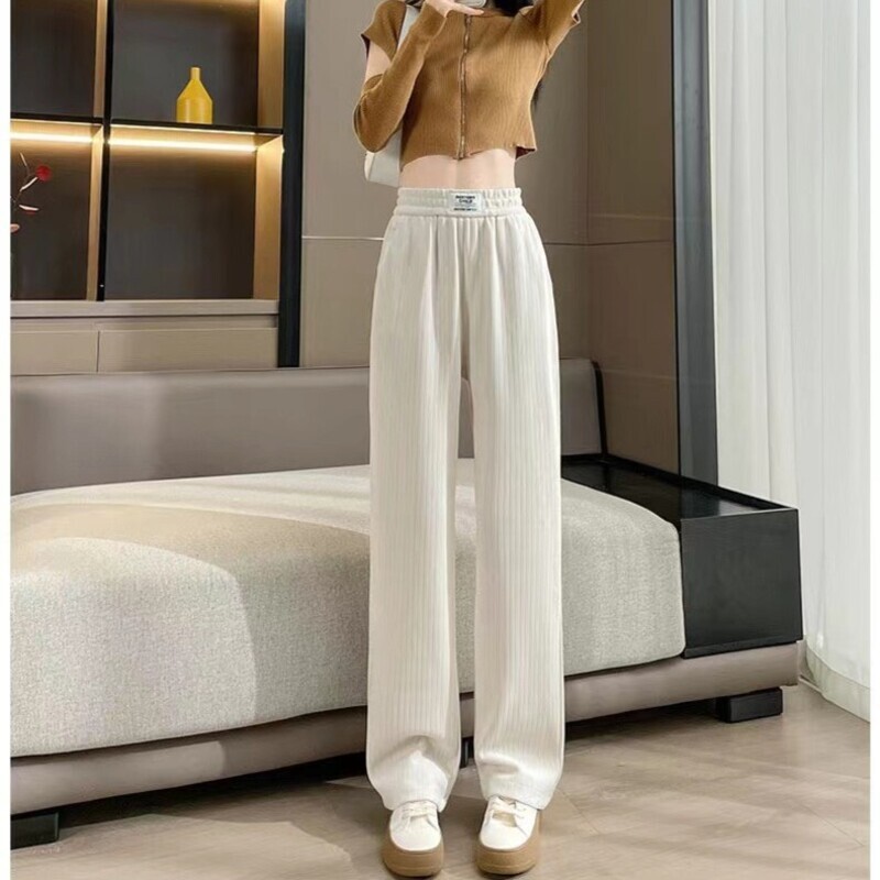 2023 Best-Seller on Douyin New Pants for Women Drooping Wide-Leg Pants Women Small-Sized Slimming High Waist Women's Pants Straight Casual Pants