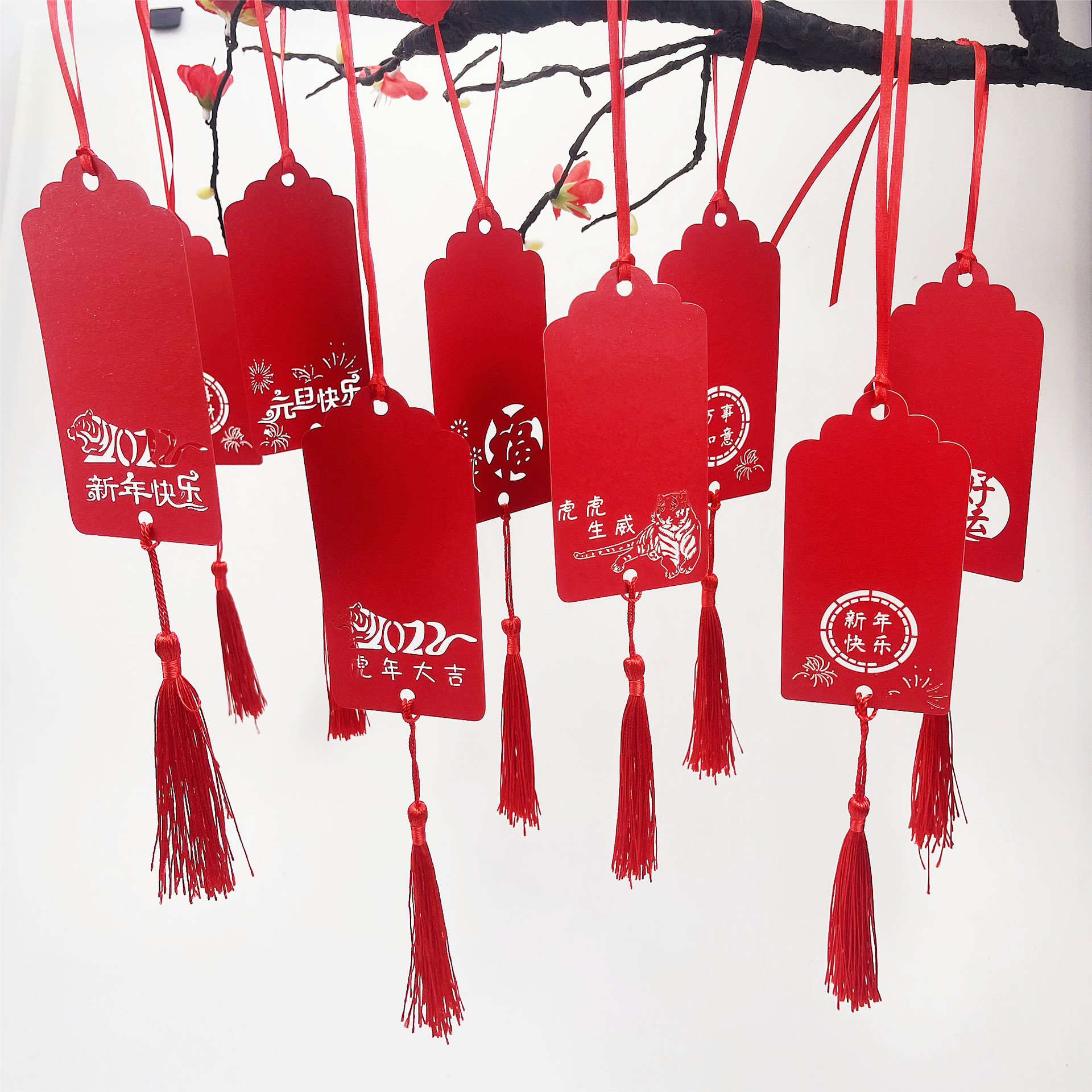 50张2022元旦新年贺卡心愿卡许愿卡手写祝福小吊卡活动装饰卡