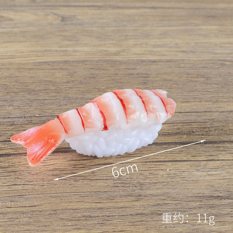 PVC Simulation Small Sushi Props Model Simulation Japanese Cuisine Rice Ball Salmon Sushi Candy Toy Toy