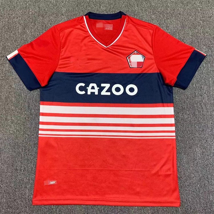 新款22-23赛季法甲里尔球衣 主客场 第二客场 球迷版短袖 足球服